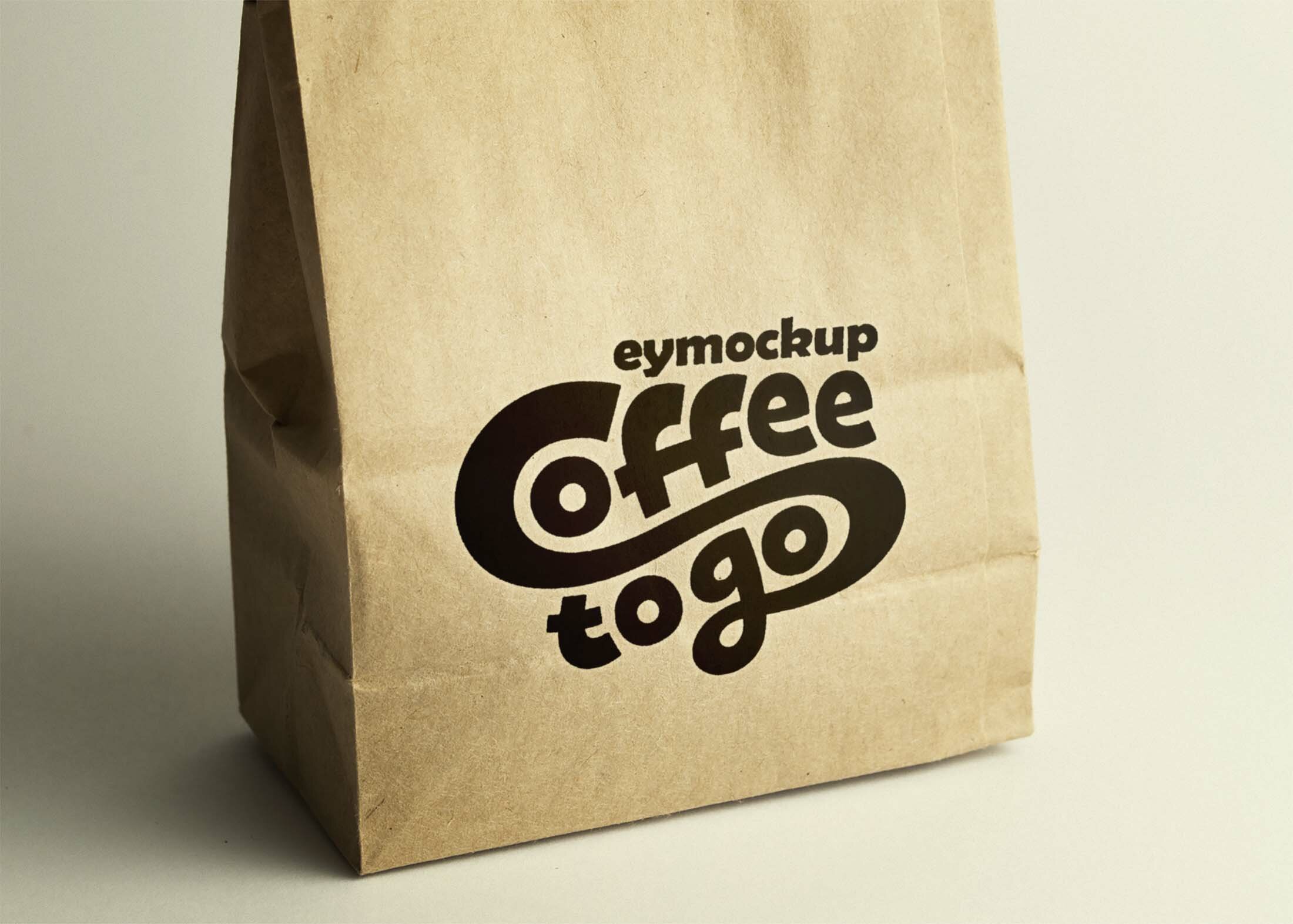 Free Burger Packaging Bag Mockup