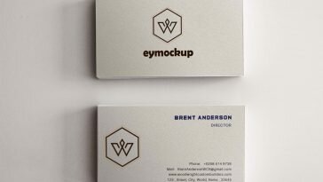 Free Front Design Business Card Mockup