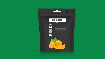 Free Stand UP Pouch Mockup
