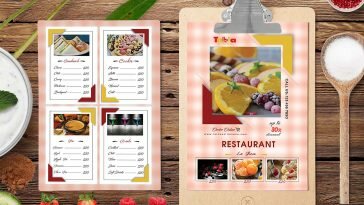 Free Desert Menu Template