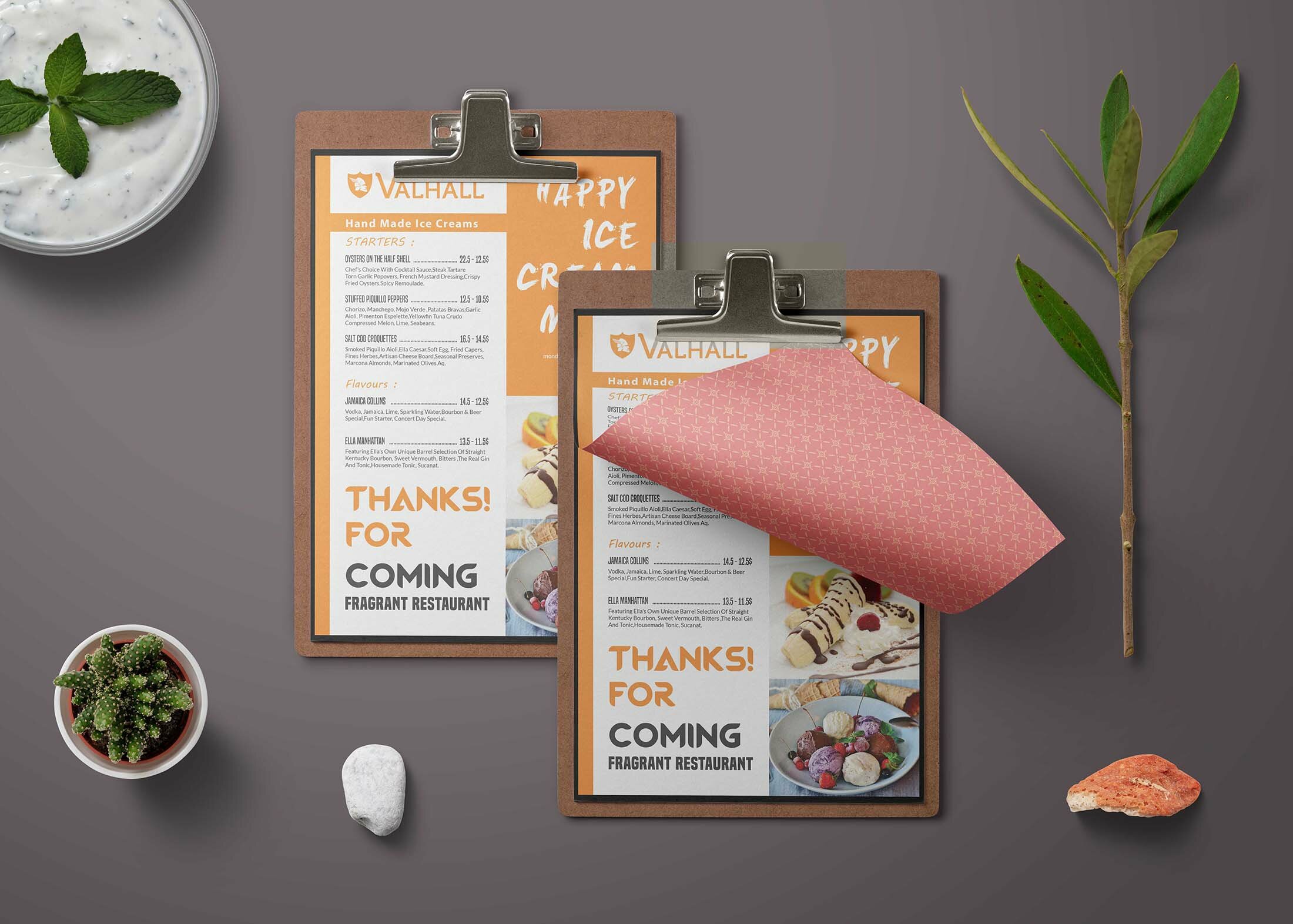 Free Ice Cream Shop Menu Template