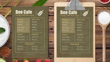 Free Modern Cafe Menu Design Template