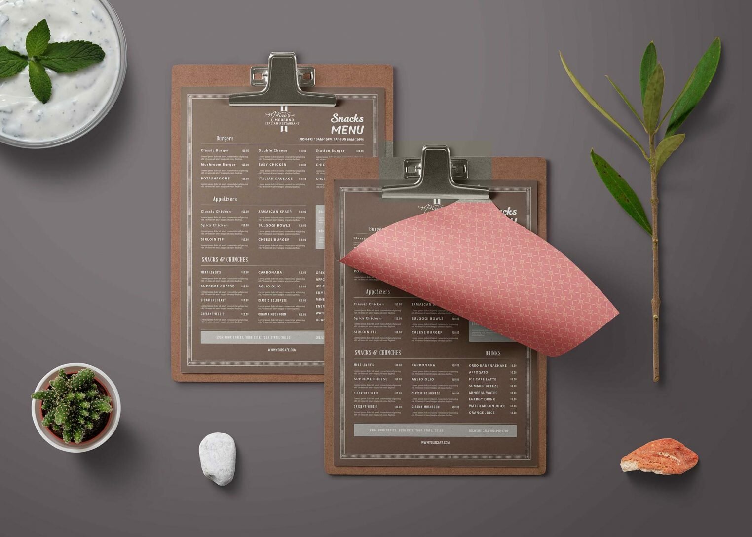 Free Simple Restaurant Menu Template