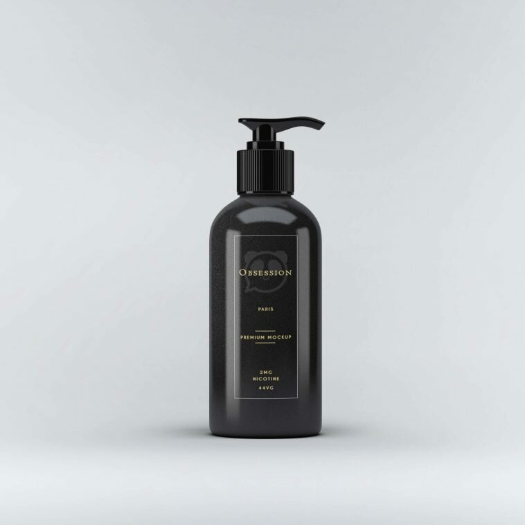 Free Portable Hand Wash Dispenser Bottle Label Mockup