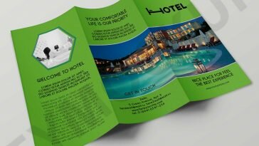 Free Real Estate Hotel Tri-Fold Brochure Template