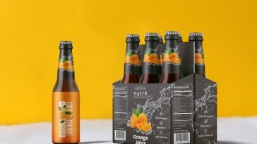 Free Fruit Beer Packaging Mockup