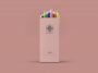 Free Minimal Pencil Box Packaging Mockup