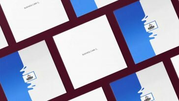 Free New Square Business Card Mockup