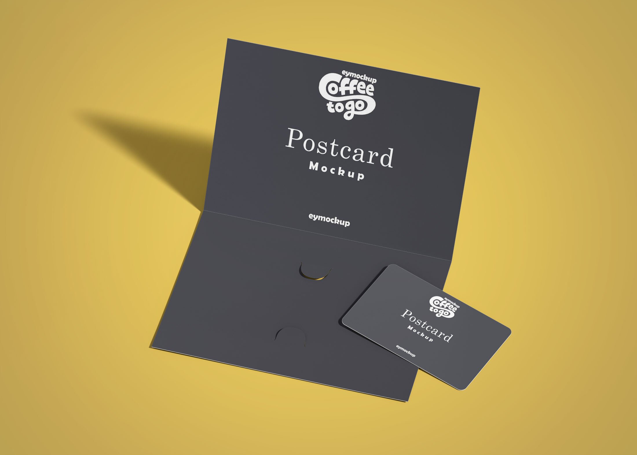 Free Postcard with Invitation Mockup