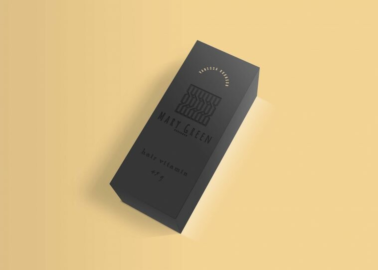 Free Black Box Packaging Mockup