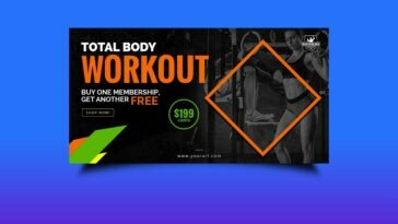 Free Body Building Banner Design