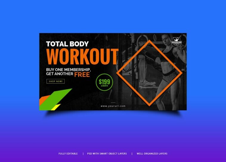Free Body Building Banner Design