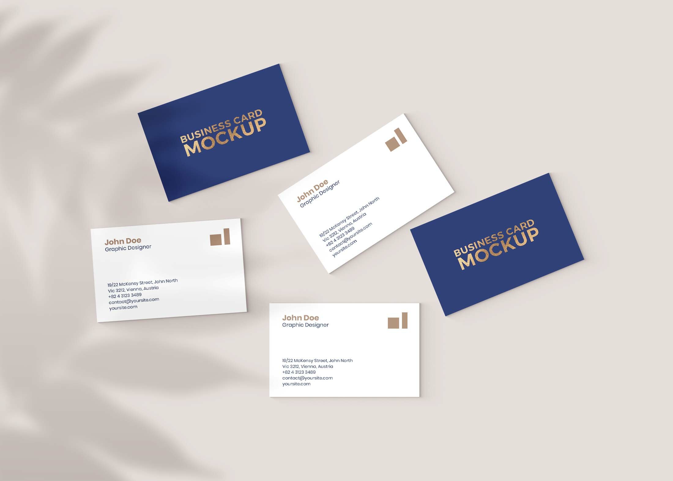 Free Branded Business Card Mockup