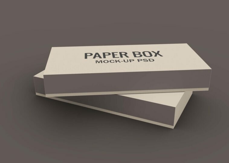 Free Brown Paper Box Mockup