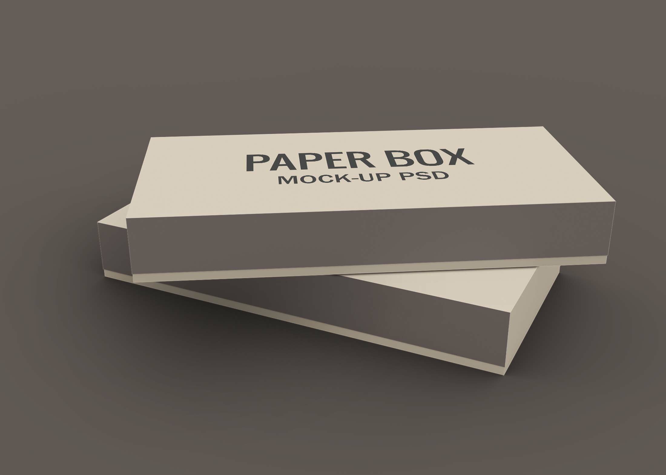 Free Brown Paper Box Mockup