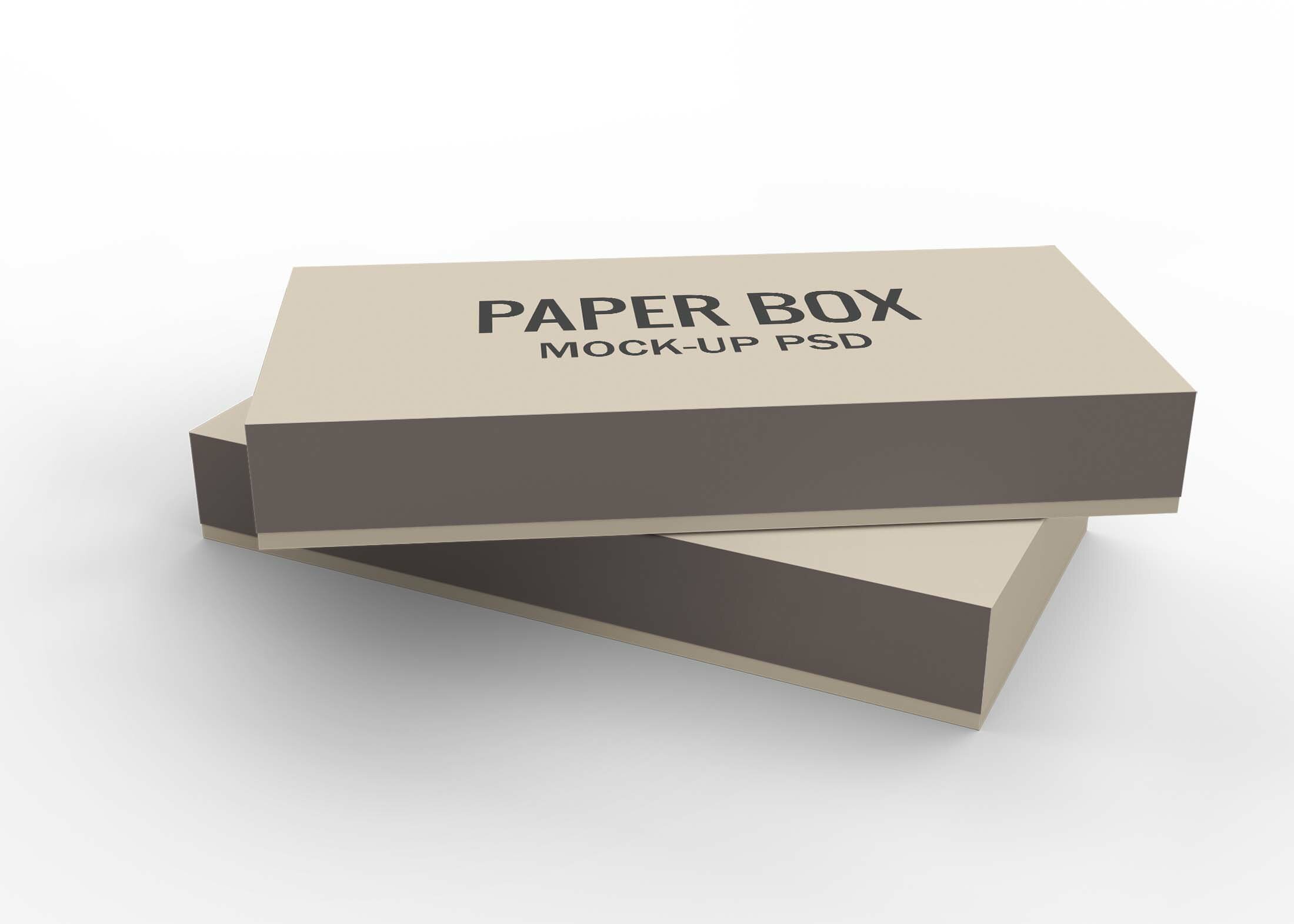 Free Brown Paper Box Mockup