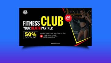 Free Club Fitness Banner