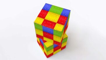 Free Colourful Box Packaging Mockup