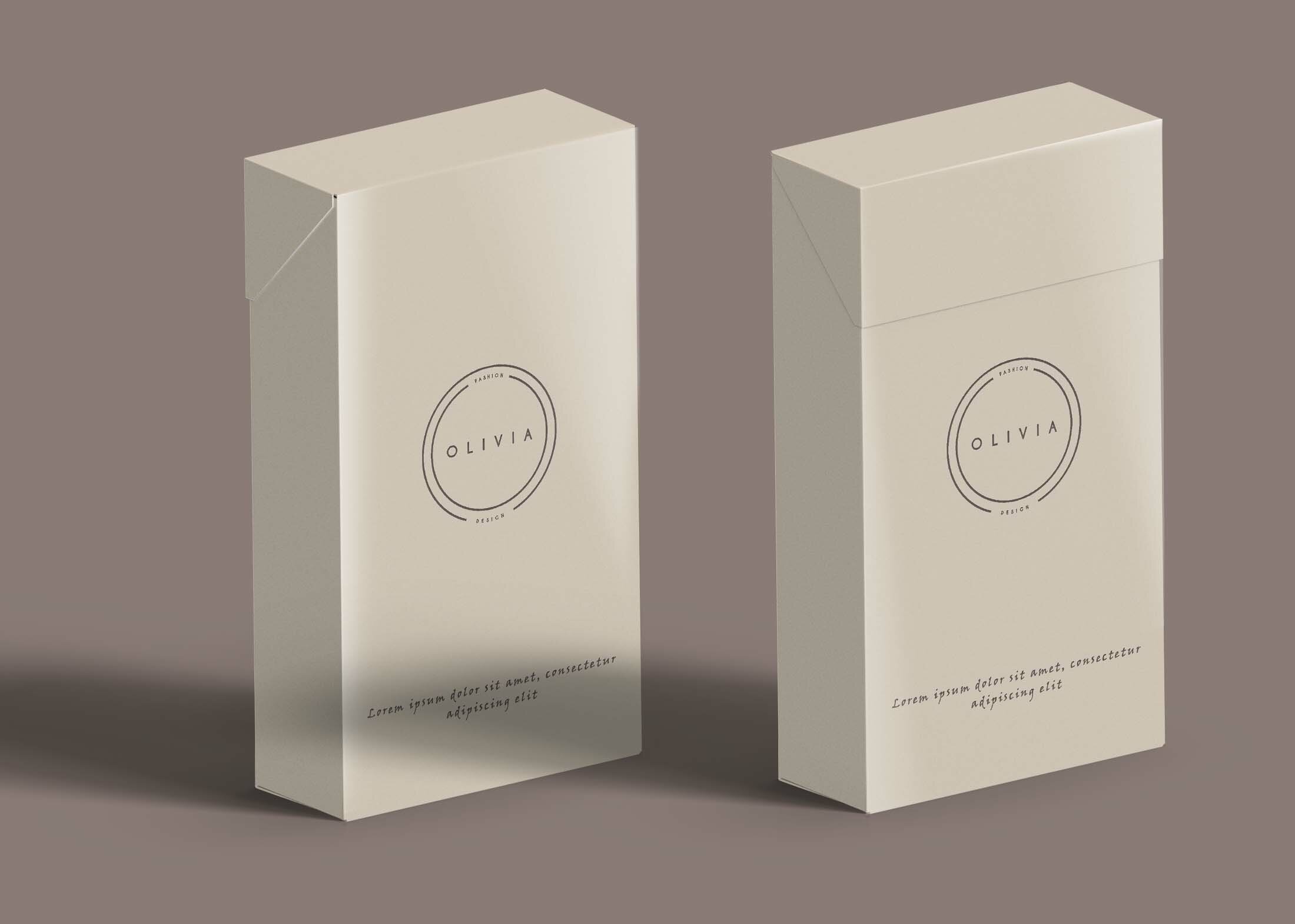 Free Cosmetic Products Box Packaging Mockup