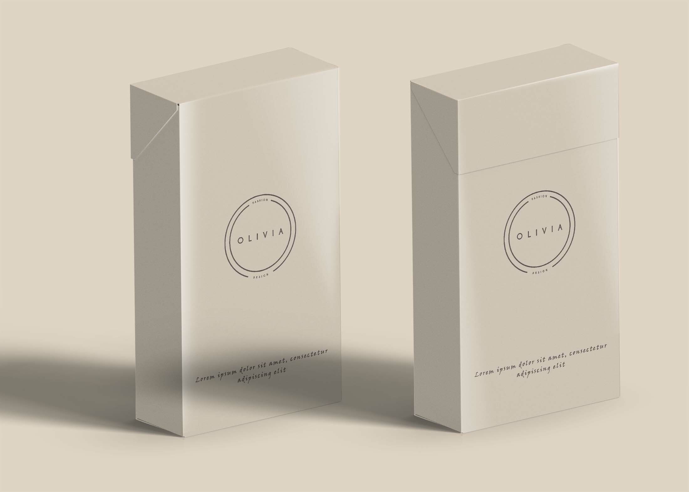 Free Cosmetic Products Box Packaging Mockup