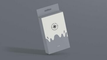 Free Charger Cable Box Mockup
