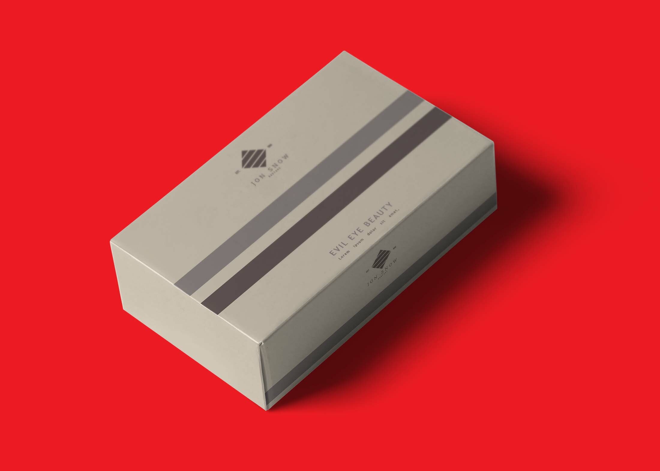 Free Clothing Box Packaging Mockup