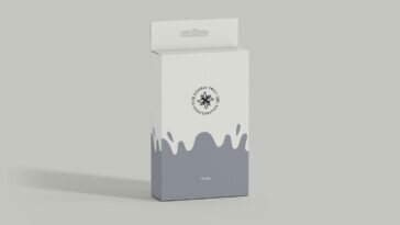 Free Data Cable Packaging Mockup